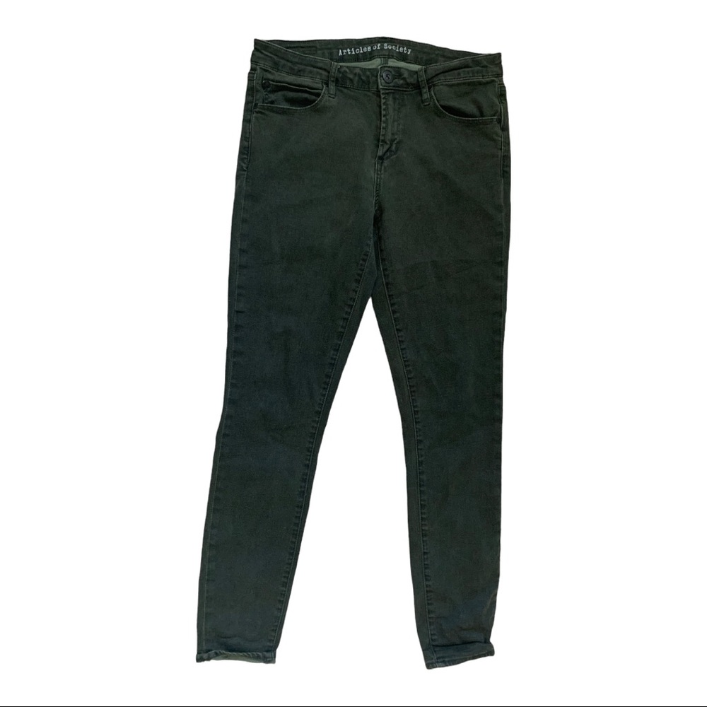 Army Green Articles of Society Skinny Jeans